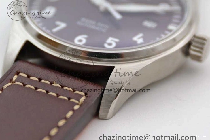 MIROTIME 0413 HighQuality Mark XVIII IW327010 SS M+F 1:1 Best Edition Brown Dial on Brown Leather Strap A 7049